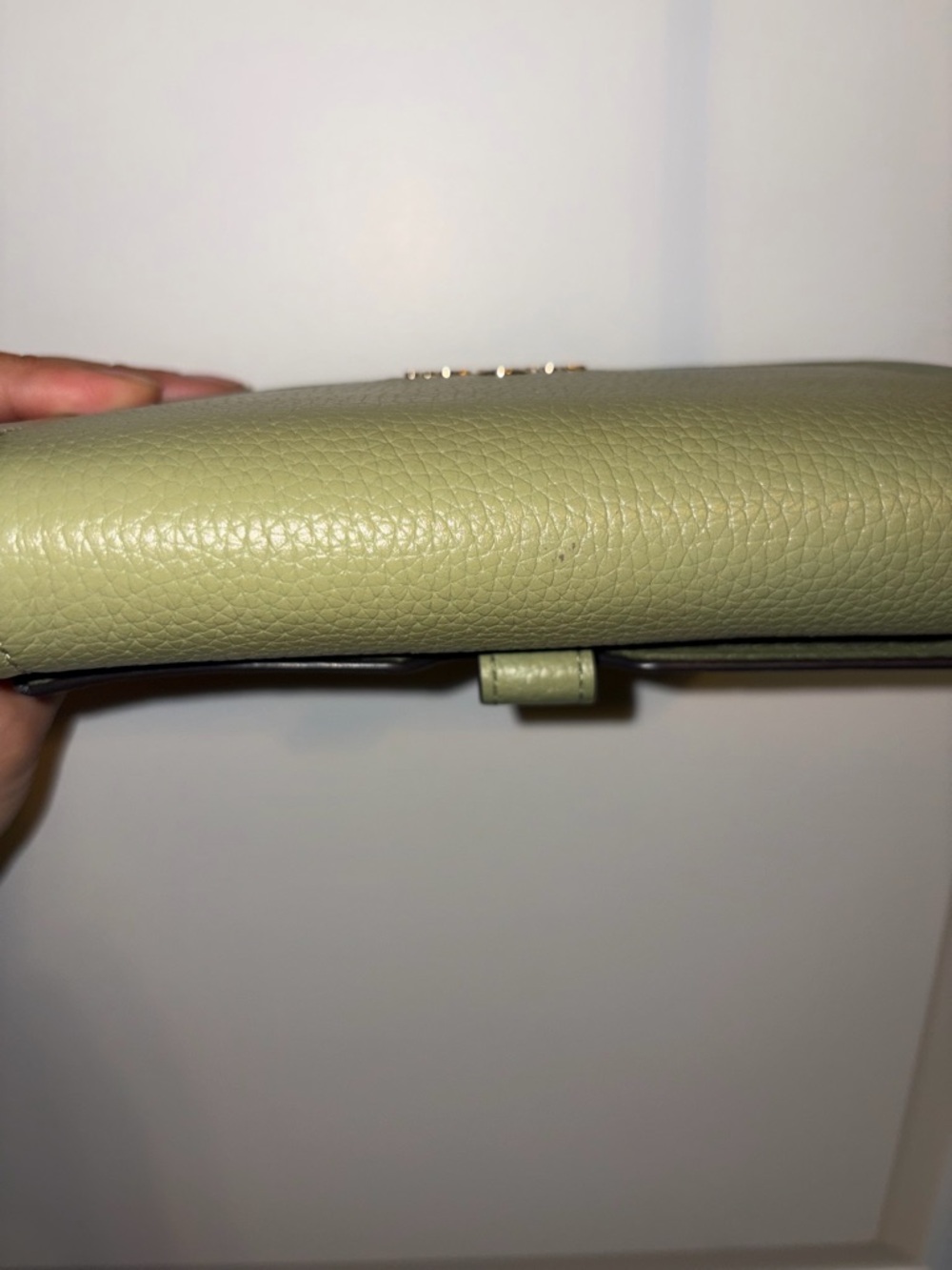 Michael Kors Olive Green Pebbled Leather Crossbody Wallet - Picture 6 of 6